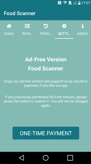 Food Ingredients, Additives & E Numbers Scanner