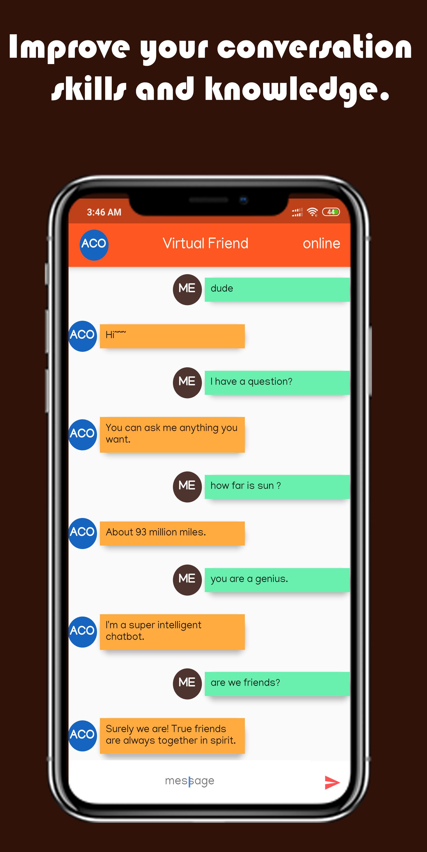 ACO – AI Chatbot , Virtual Friend