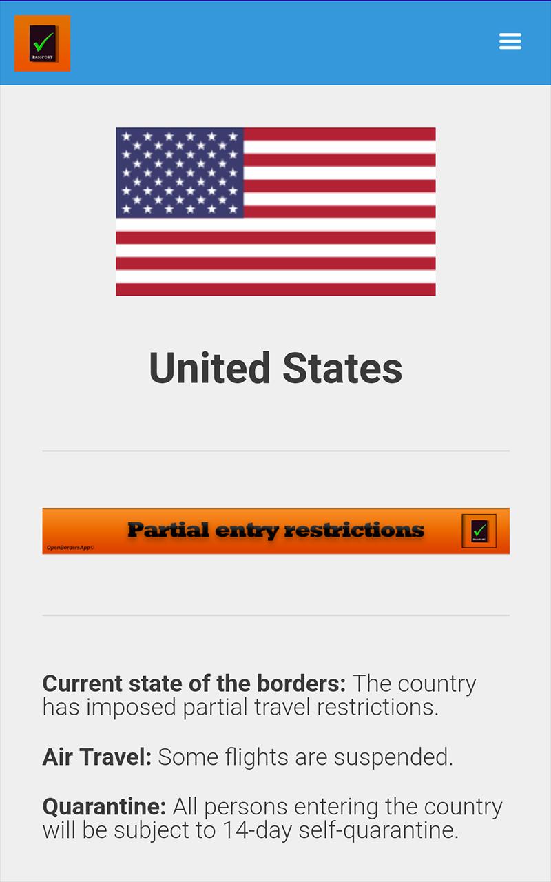 Travel Restrictions & Open Borders