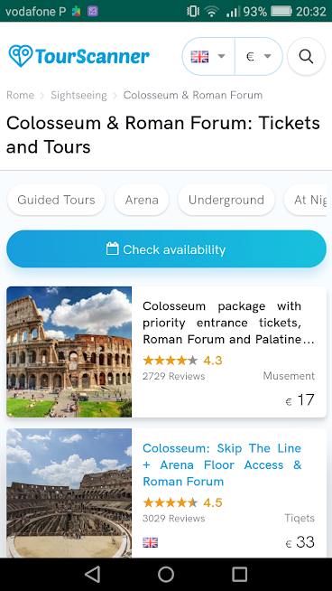 TourScanner – Compare Tours & Travel Activities