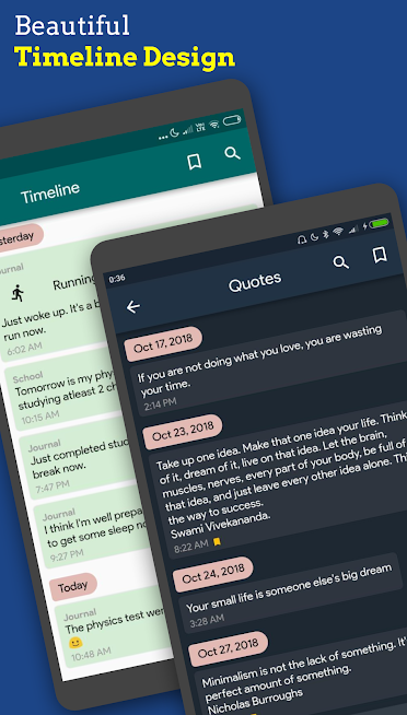 Chat Journal – Timeline Diary with Pin/Fingerprint