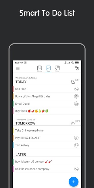 24me: Calendar, To Do List, Notes & Reminders