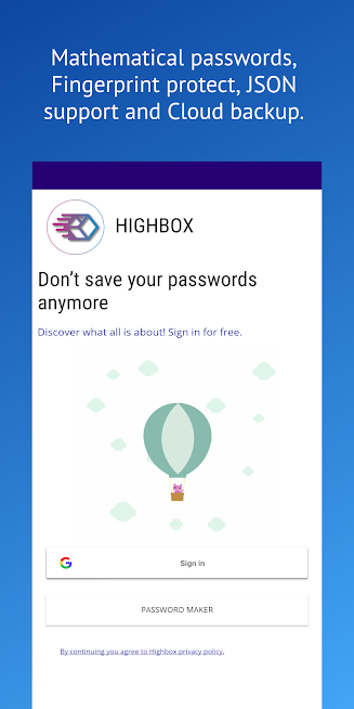 Highbox Password Manager – Passphrases Hash QR