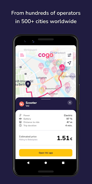 Cogo – E-scooters, bikes, cars and mopeds